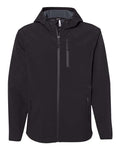 Independent Trading Co. Men's Poly-Tech Soft Shell Jacket - Black Front