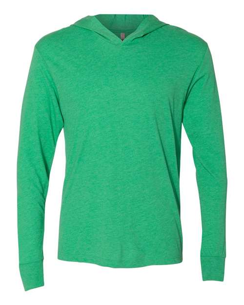 Next Level Unisex Triblend Hooded Long Sleeve Pullover Tee - Envy Front
