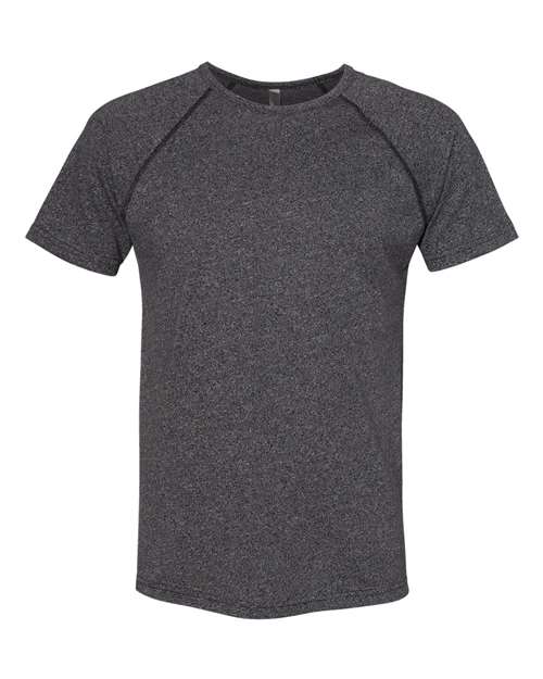 Next Level Men's Mock Twist Raglan Tee - Black Front