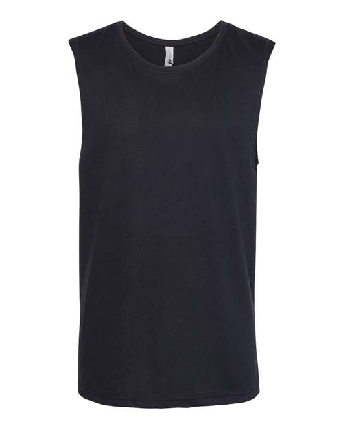 Next Level Unisex Lightweight Cotton/Poly Muscle Tank - Black Front