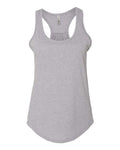Next Level Women's Gathered Racerback Tank - Heather Grey Front