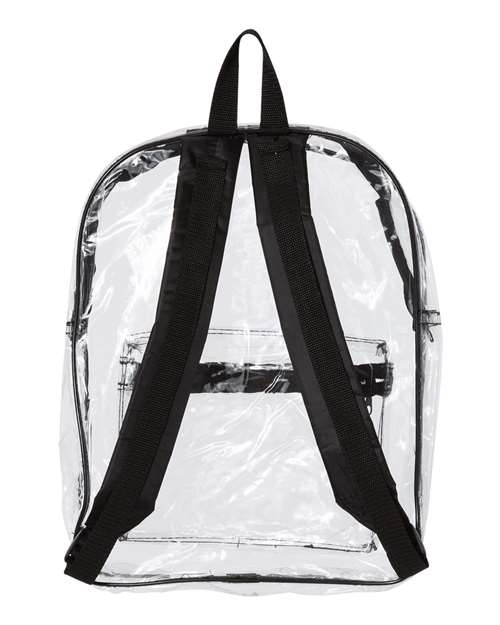 Clear PVC Backpack - Black Back