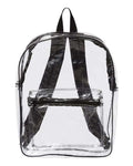Clear PVC Backpack - Black Front