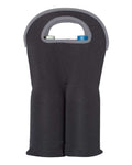 OAD Insulated Neoprene Double Wine Tote - Black Front