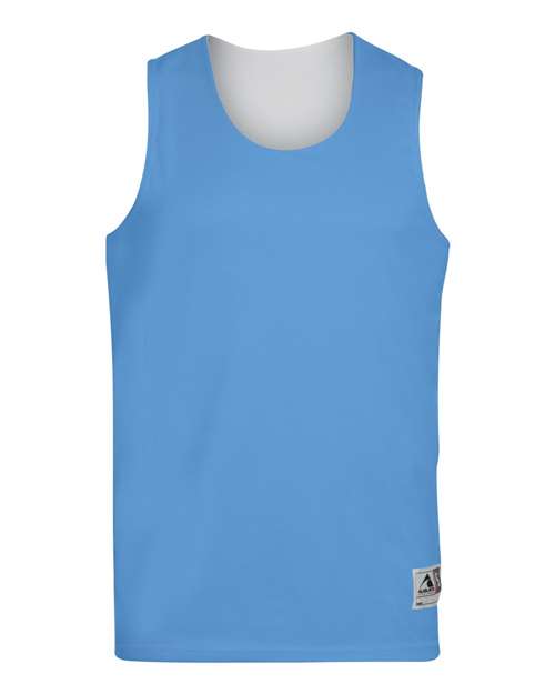 Augusta Sportswear Unisex Reversible Wicking Tank Top - Columbia Blue/ White Front