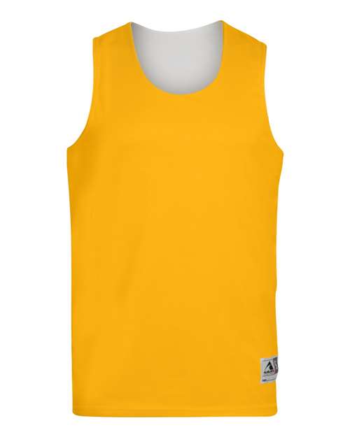 Augusta Sportswear Unisex Reversible Wicking Tank Top - Gold/ White Front