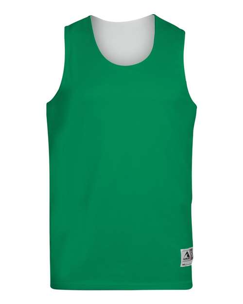 Augusta Sportswear Unisex Reversible Wicking Tank Top - Kelly/ White Front