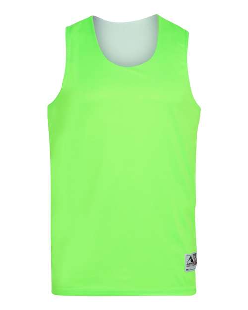 Augusta Sportswear Unisex Reversible Wicking Tank Top - Lime/ White Front