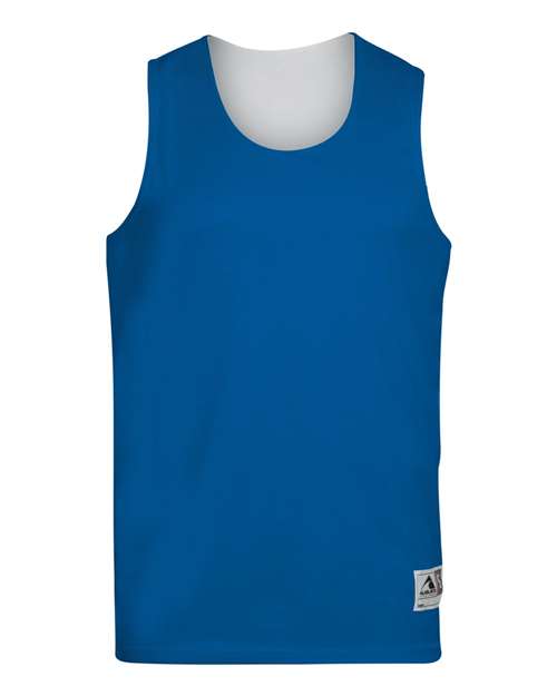 Augusta Sportswear Unisex Reversible Wicking Tank Top - Royal/ White Front