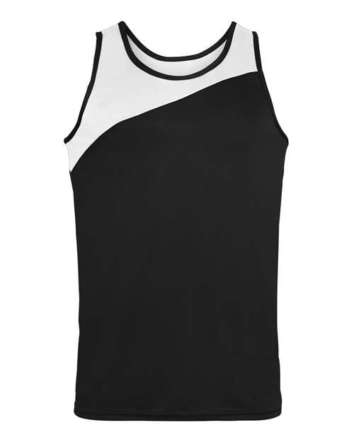 Augusta Sportswear Youth Accelerate Jersey - Black/ White Front