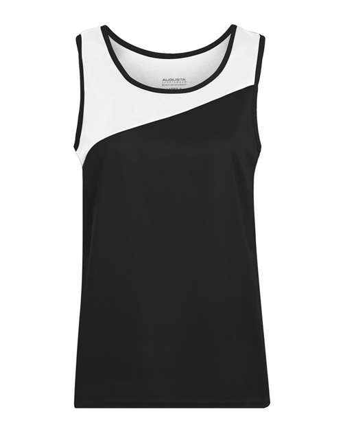 Augusta Sportswear Women's Accelerate Jersey - Black/ White Front