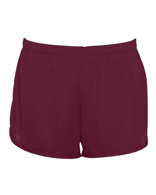 Augusta Sportswear Women's Accelerate Shorts - Maroon Front