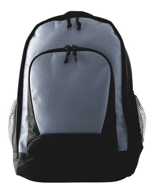 Augusta Sportswear Ripstop Backpack - Graphite/ Black Front