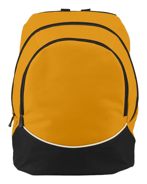 Augusta Sportswear Tri-Color Backpack - Gold/ Black/ White Front