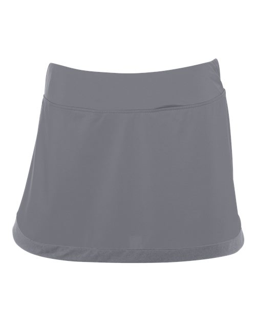 Augusta Sportswear Girls' Action Color Block Skort - Graphite/ Graphite Front