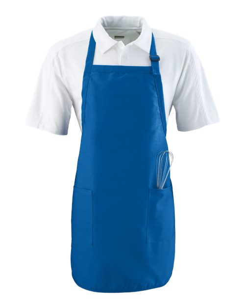 Augusta Sportswear Full Length Apron with Pockets - Royal Front