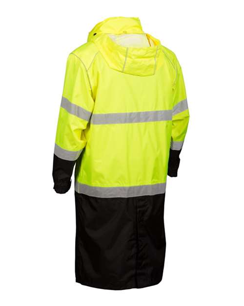 Kishigo Unisex Premium Brilliant Series® Long Rain Coat - Side