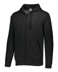 Augusta Sportswear Men's 60/40 Fleece Full-Zip Hooded Sweatshirt - Black Front