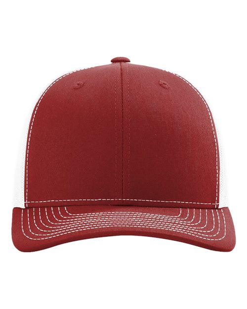 Richardson Snapback Trucker Cap - Cardinal/ White Front