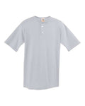 Augusta Sportswear Men's Two-Button Baseball Jersey - Ash Front