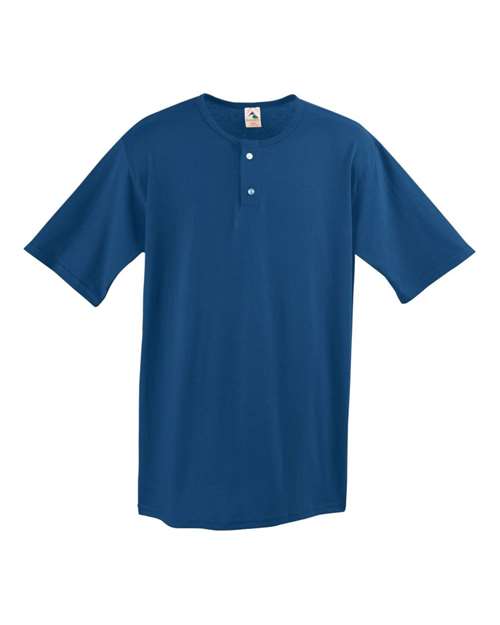 Augusta Sportswear Men's Two-Button Baseball Jersey - Navy Front