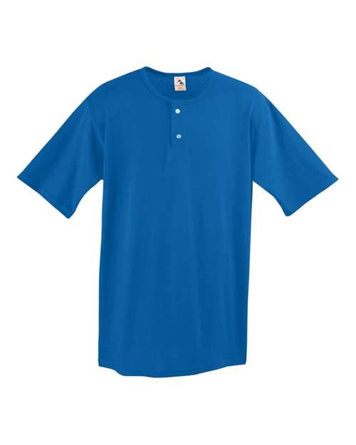 Augusta Sportswear Men's Two-Button Baseball Jersey - Royal Front
