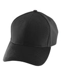Augusta Sportswear Youth Athletic Mesh Cap - Black Front