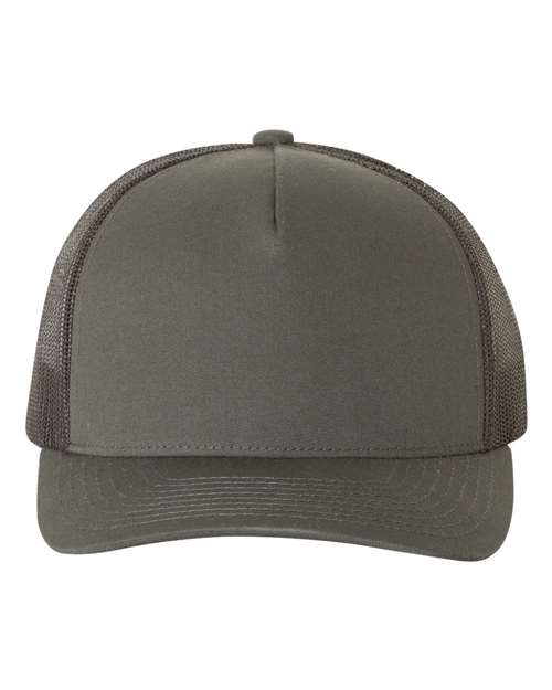 Five-Panel Retro Trucker Cap - Charcoal Front