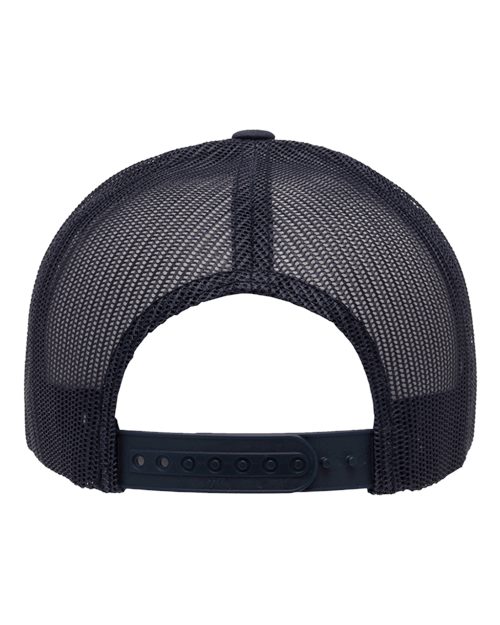 Five-Panel Retro Trucker Cap - Navy Back