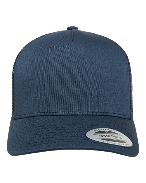 Five-Panel Retro Trucker Cap - Navy Front