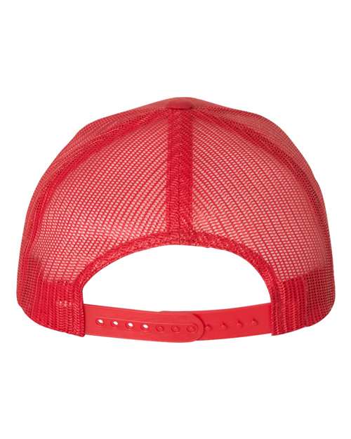 Five-Panel Retro Trucker Cap - Red Back