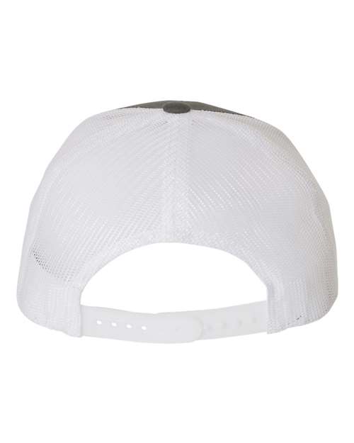Five-Panel Retro Trucker Cap - Charcoal/ White Back