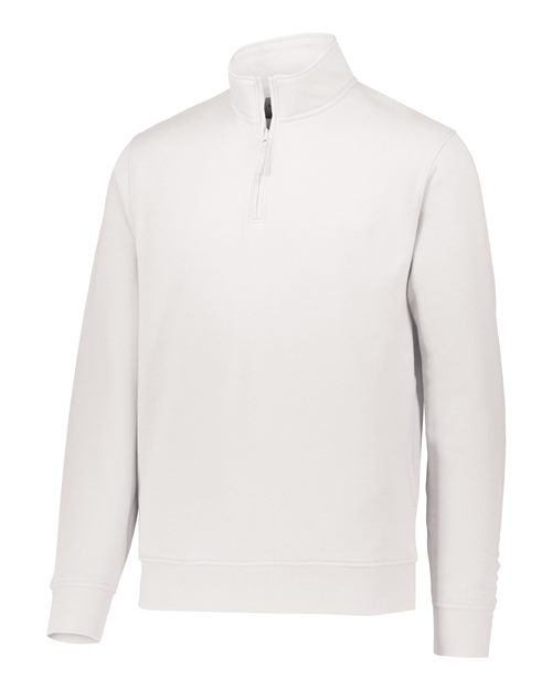 Augusta Sportswear Men's 60/40 Quarter-Zip Pullover - White Front