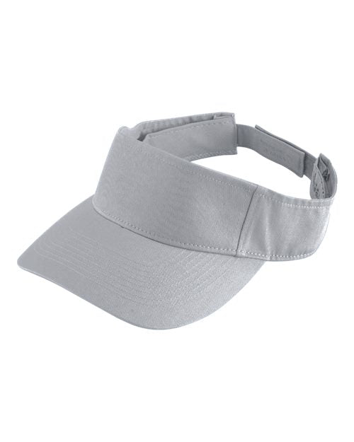 Augusta Sportswear Sport Twill Visor - Silver Grey Front