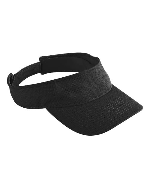 Augusta Sportswear Youth Athletic Mesh Visor - Black Front