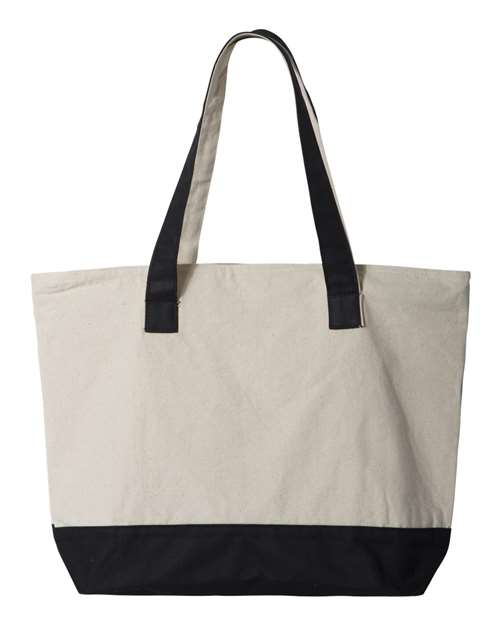 Q-Tees 19L Zippered Tote - Back