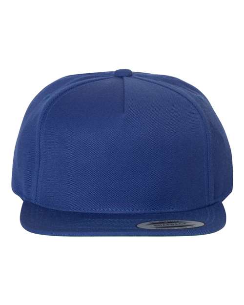 Premium Five-Panel Snapback Cap - Royal Front