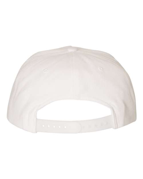 Premium Five-Panel Snapback Cap - White Back