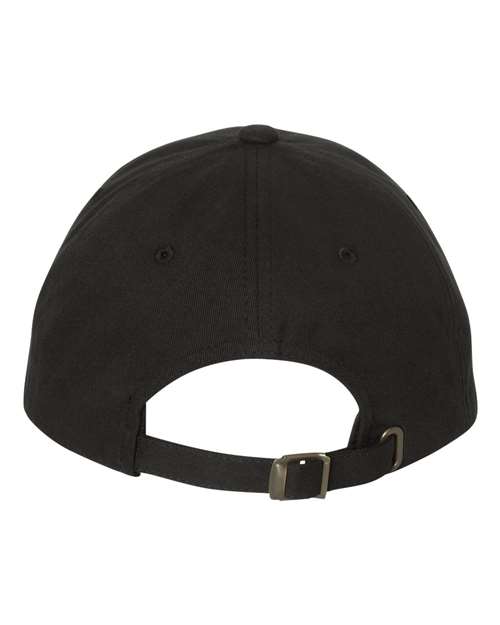 Peached Cotton Twill Dad Hat - Black Back