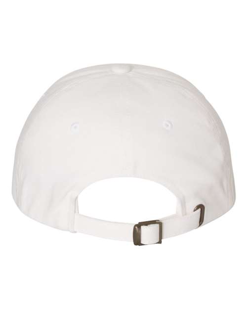 Peached Cotton Twill Dad Hat - White Back