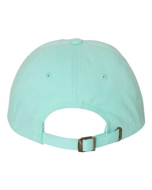 Peached Cotton Twill Dad Hat - Diamond Blue Back