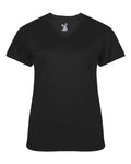 Badger Women's  Ultimate SoftLock™ V-Neck T-Shirt - Black Front
