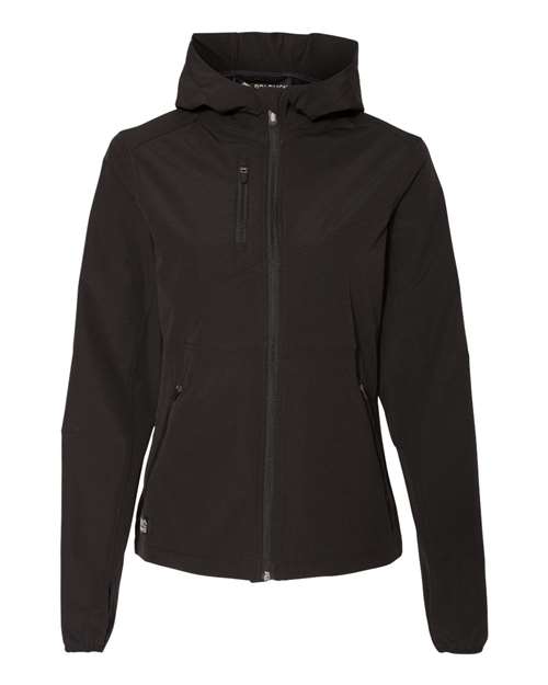 DRI DUCK Women's Ascent Soft Shell Hooded Jacket - Black Front