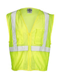 Kishigo Unisex Self Extinguishing Mesh Vest - Lime Front