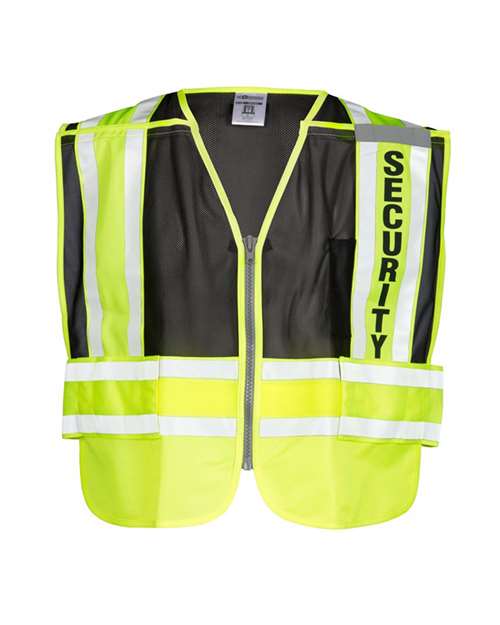 Kishigo Unisex Security Vest - Lime/ Black Front