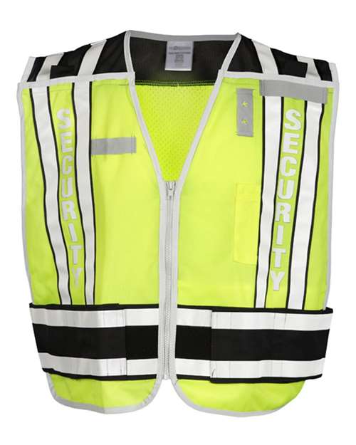 Kishigo Unisex Security Vest - Lime/ Black Front