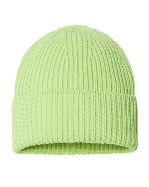 Atlantis Headwear Sustainable Chunky Rib Cuffed Beanie - Back