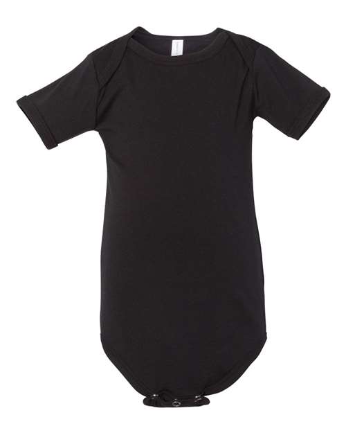 Infant Jersey One Piece - Black Front