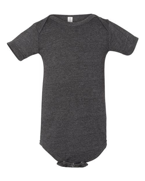 Infant Jersey One Piece - Dark Grey Heather Front