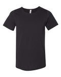 BELLA + CANVAS Unisex Raw Neck Tee - Black Front